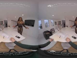 VR BANGERS Ebony Queen of Big Tits needs your pecker to Cheer up VR adult movie