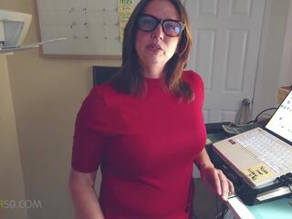 A sedusive grown-up MILF gets a Visit to Her Office from a lover in it but He Finds that His Coworker is a Nymphomanic Nora 2